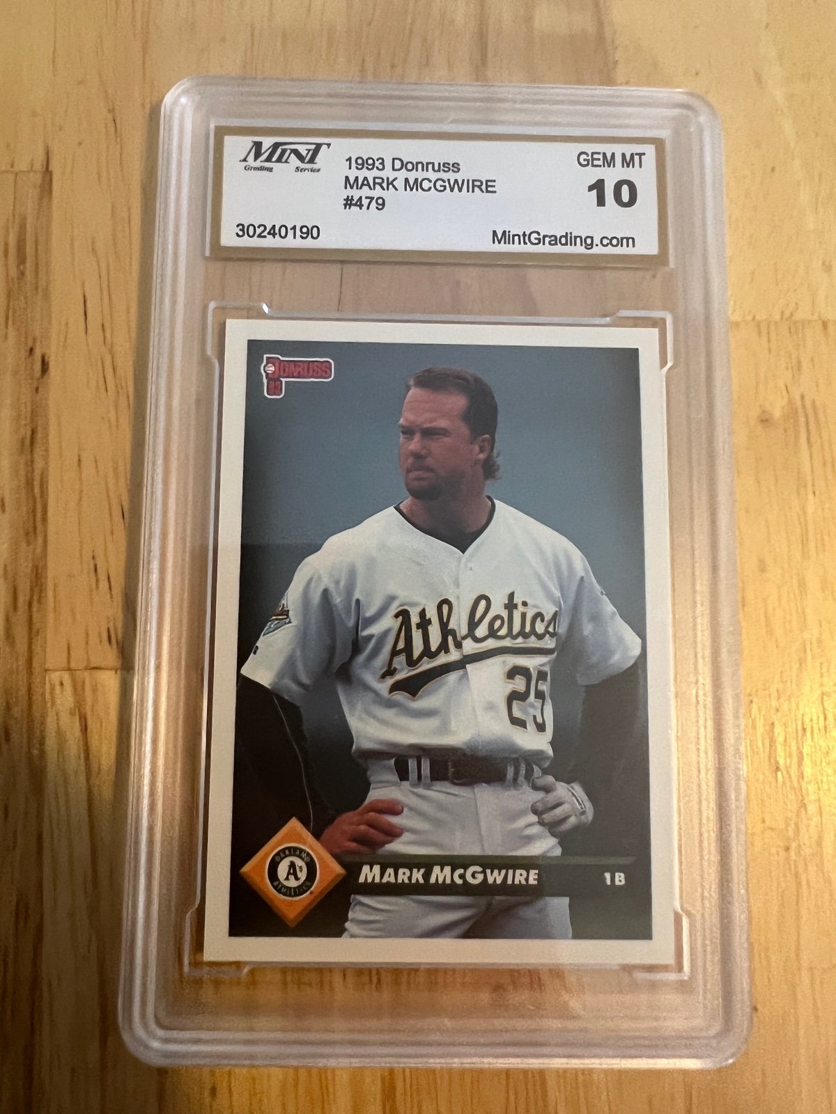 1993 Mark McGwire Baseball Card
