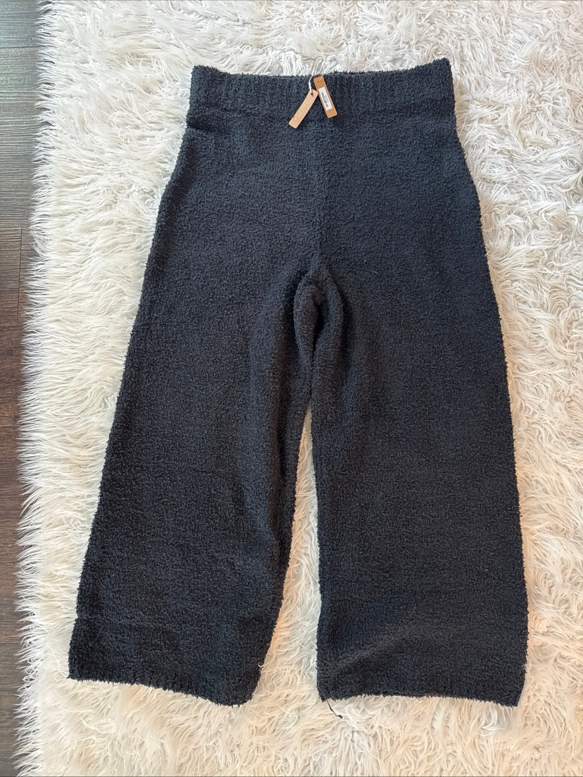 Skims Comfy Cozy Knit Wide Leg Snow Pants Women's 2X/3X Onyx AP-BTM-0142 G77