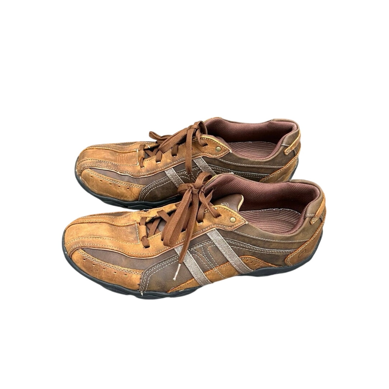SKECHERS Diameter Memory Foam Men’s Brown Leather/Synthetic Shoes Size 13