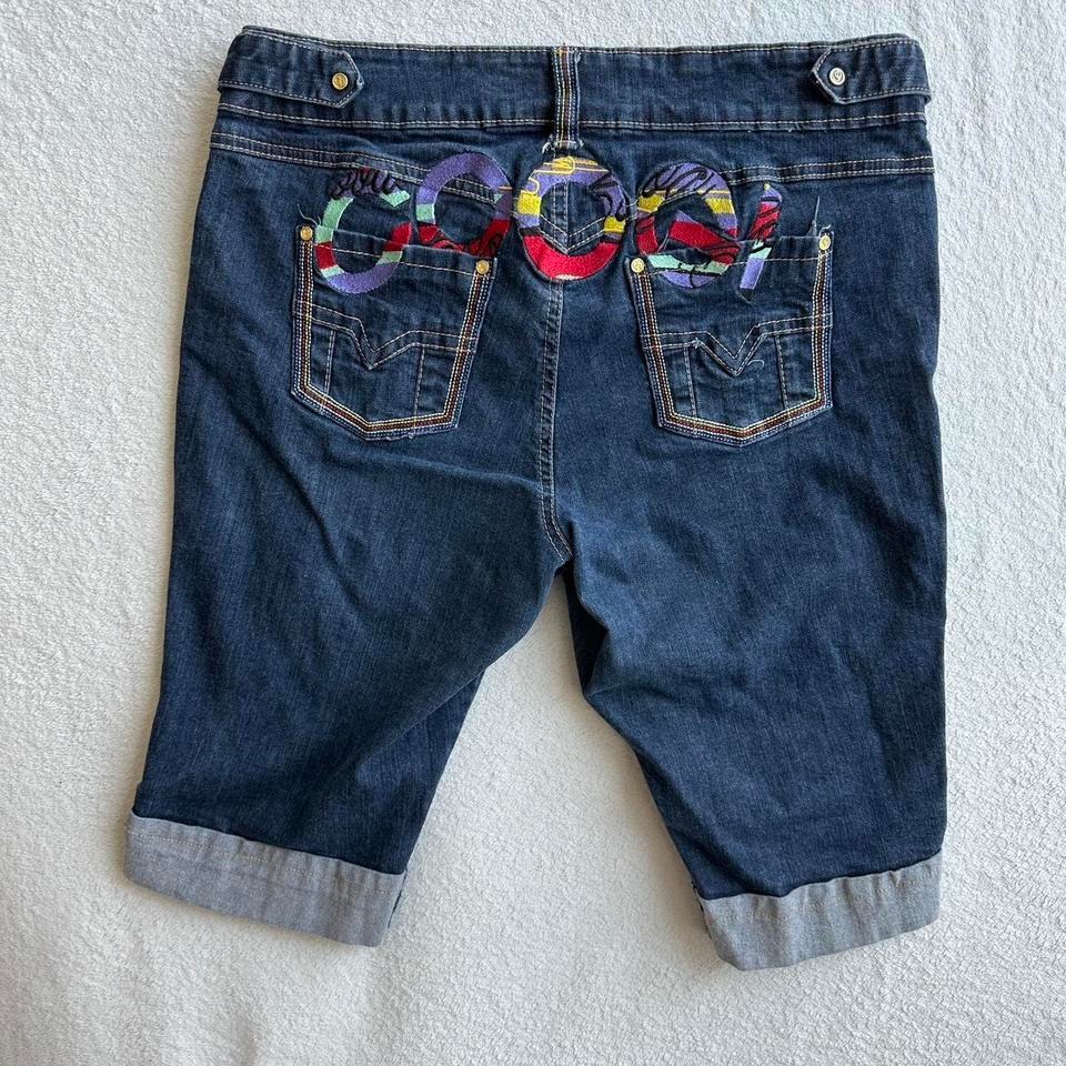Coogi Embroidered Y2K Jean Shorts Embroidered Logo Design Size 14W