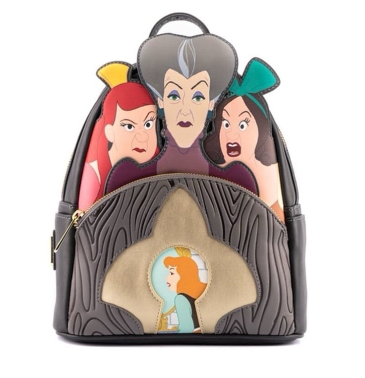 Disney Loungefly Cinderella Evil Stepmother& Stepsisters Villains Mini Backpack