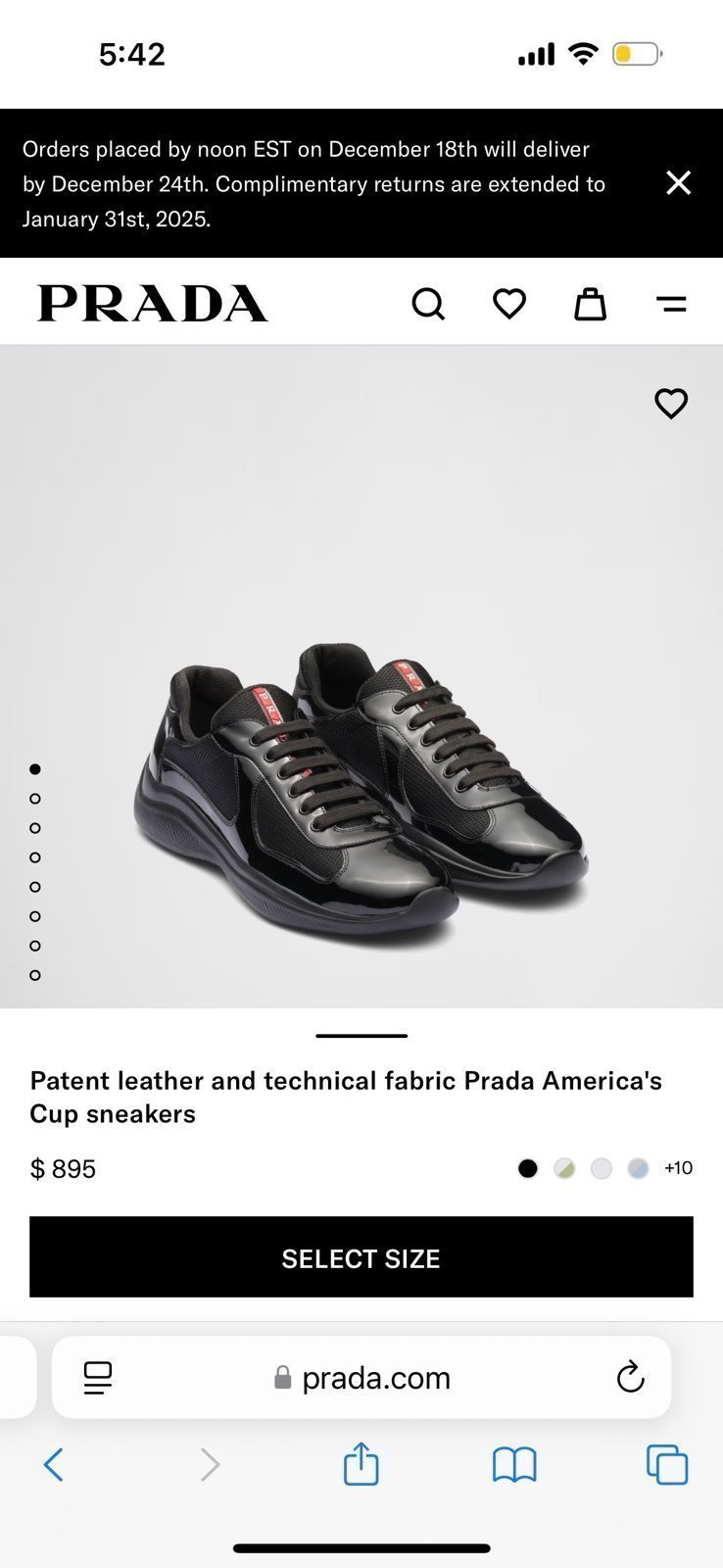 Black Prada Sneakers