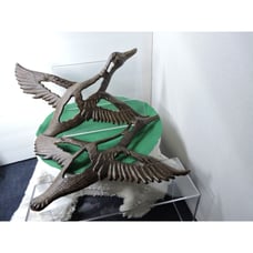 Ducks in flight cast iron set of 2 (11 x 11)