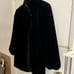 STYLE VI LTD Vintage Black Faux Fur Coat With Brown Contrast Collar Women’s M/L