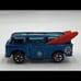 1969 Hot Wheels Redline Volkswagen Beach Bomb HK Blue With Boards Flower Decals