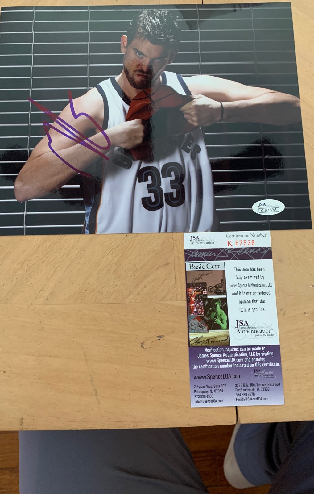 Marc GASOL Autograph authenticated