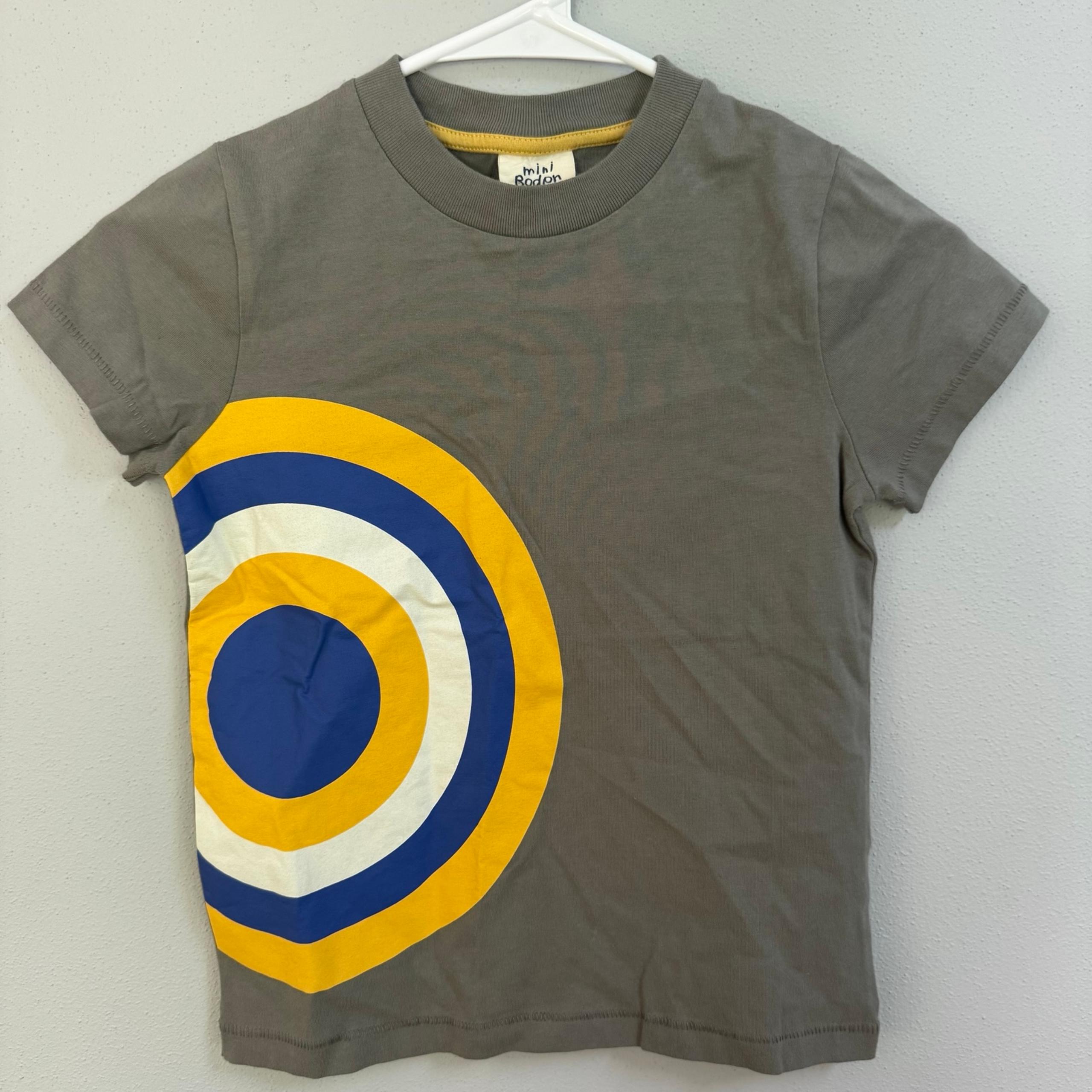 Mini Boden short sleeve t-shirt top Bullseye size 5-6 boys