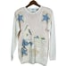 Vintage Marisa Christina Handknit Holiday Sweater Easter White - L