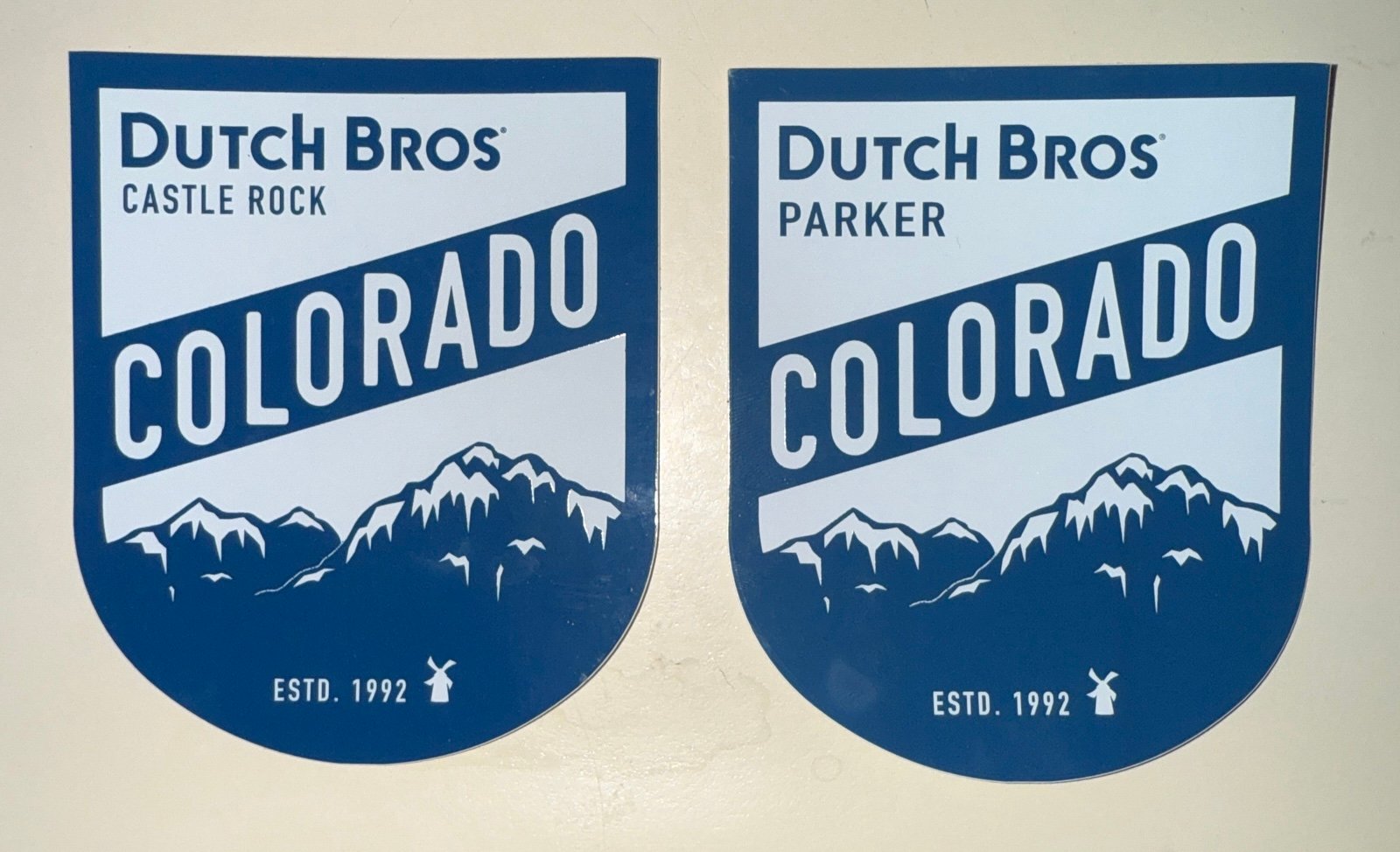 Dutch Bros Colorado 2 regional stickers