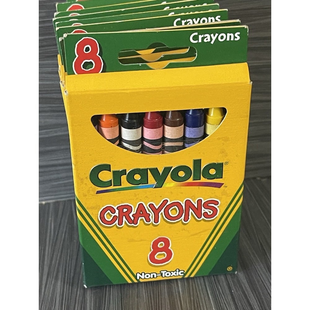 Lot Of 8 Boxes Crayola Crayons Box Of 8 Crayons