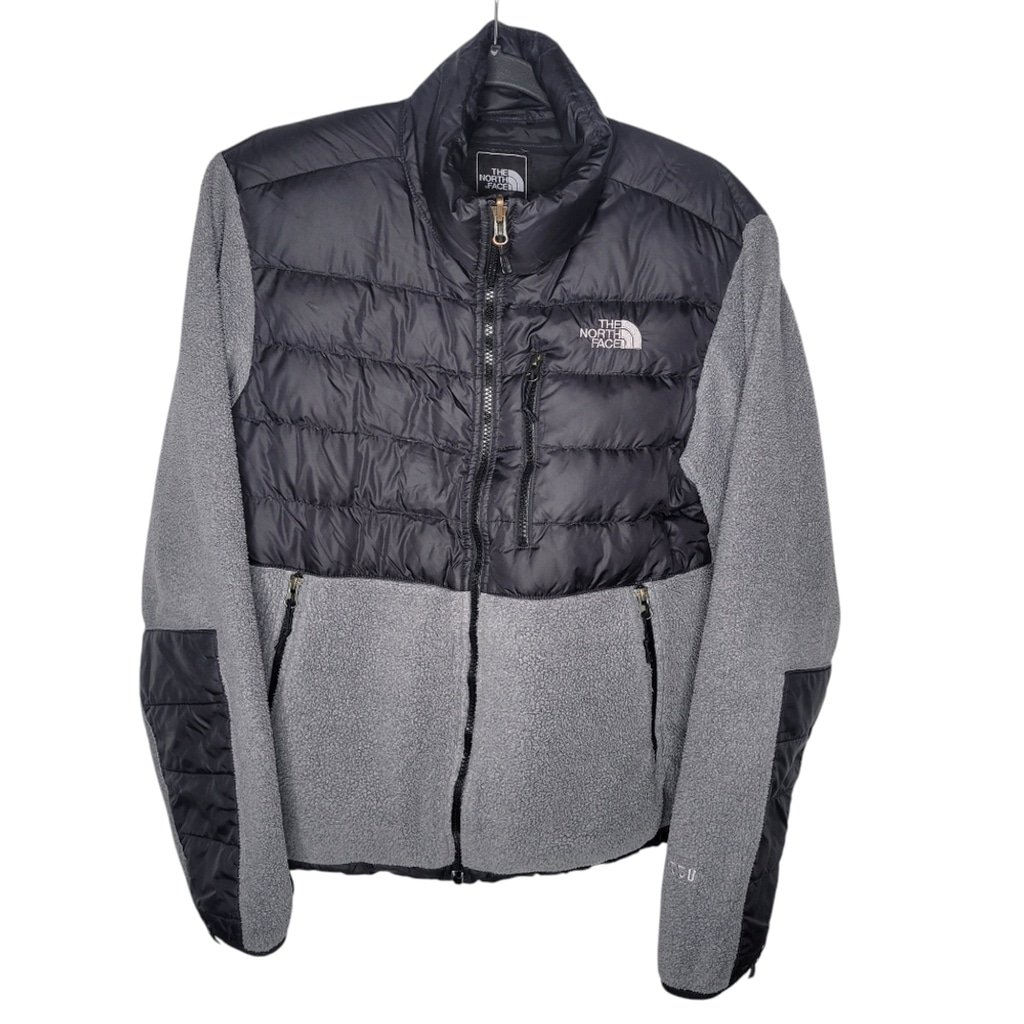 The North Face Denali Puffer Fleece Jacket Men's Size Small in Grey Black
