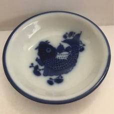 Flow blue Chinese porcelain Fish sauce d