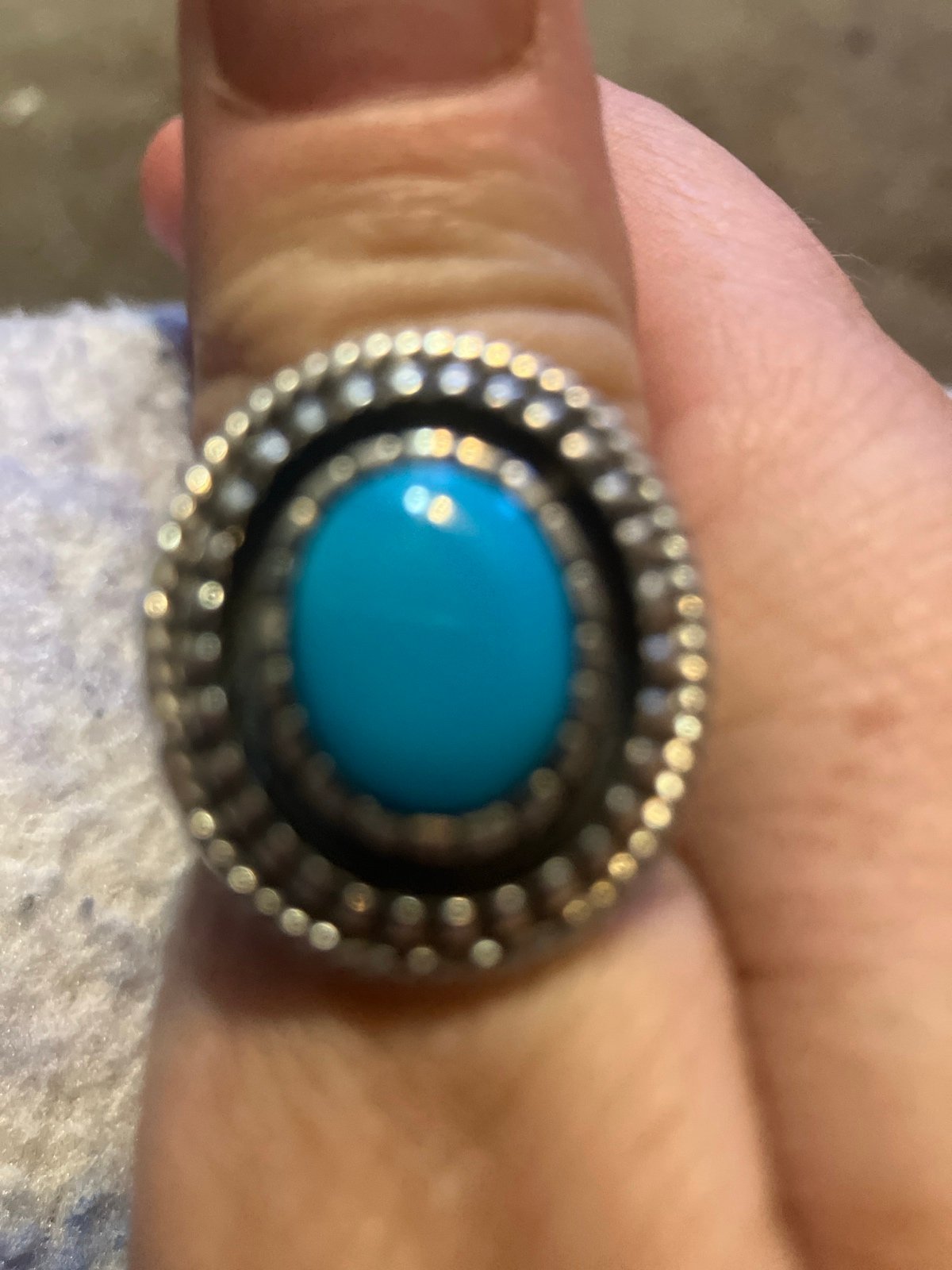 Ring sky blue turquoise size 9