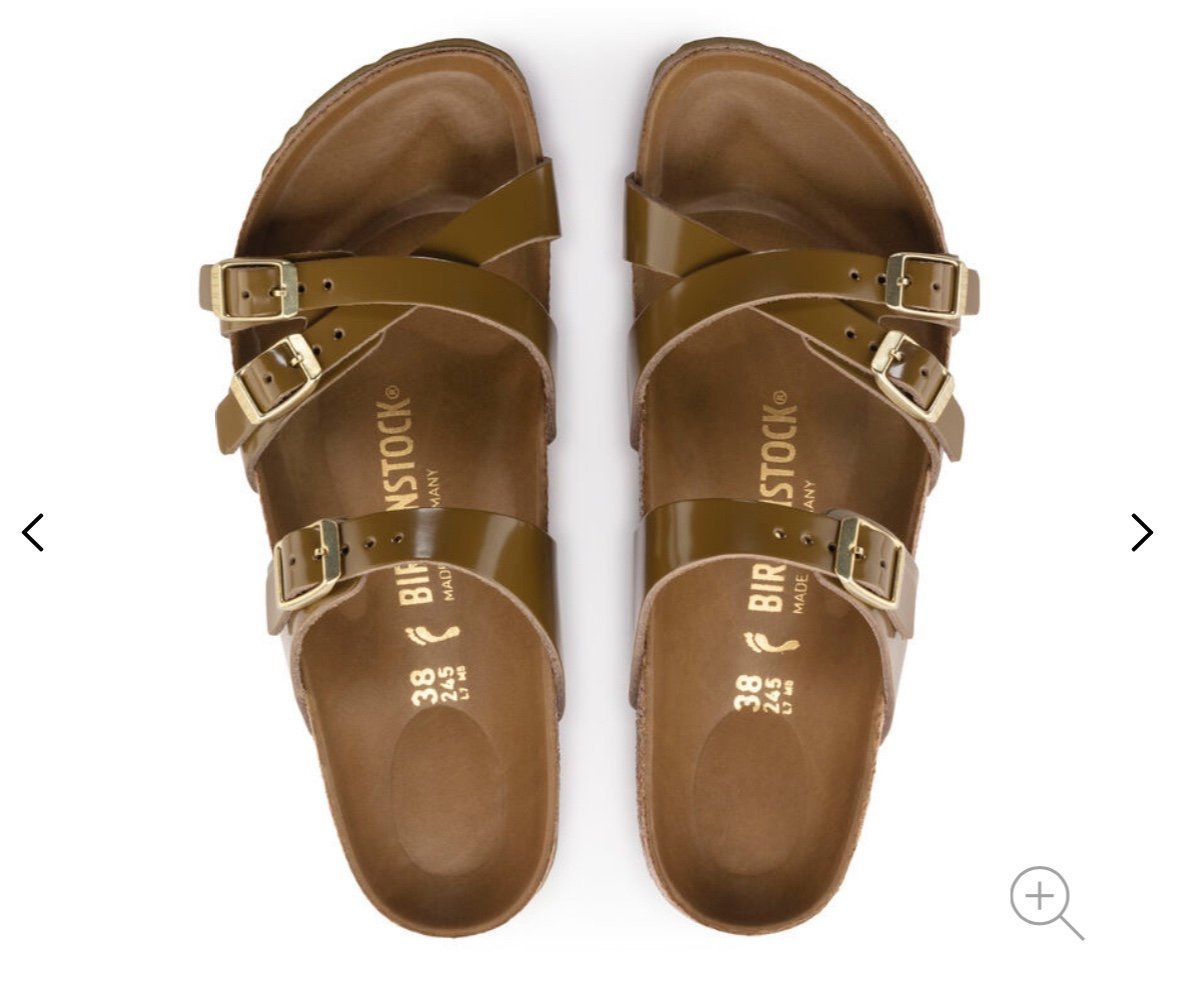 Birkenstock Franca Natural Leather Patent