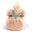 Vintage Pink Holland Dutch Girl Buckets Ceramic Planter Vase Polka Dot Kerchief