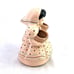 Vintage Pink Holland Dutch Girl Buckets Ceramic Planter Vase Polka Dot Kerchief