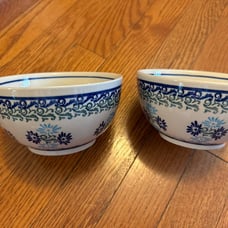 Polish Pottery Ice Cream Bowls