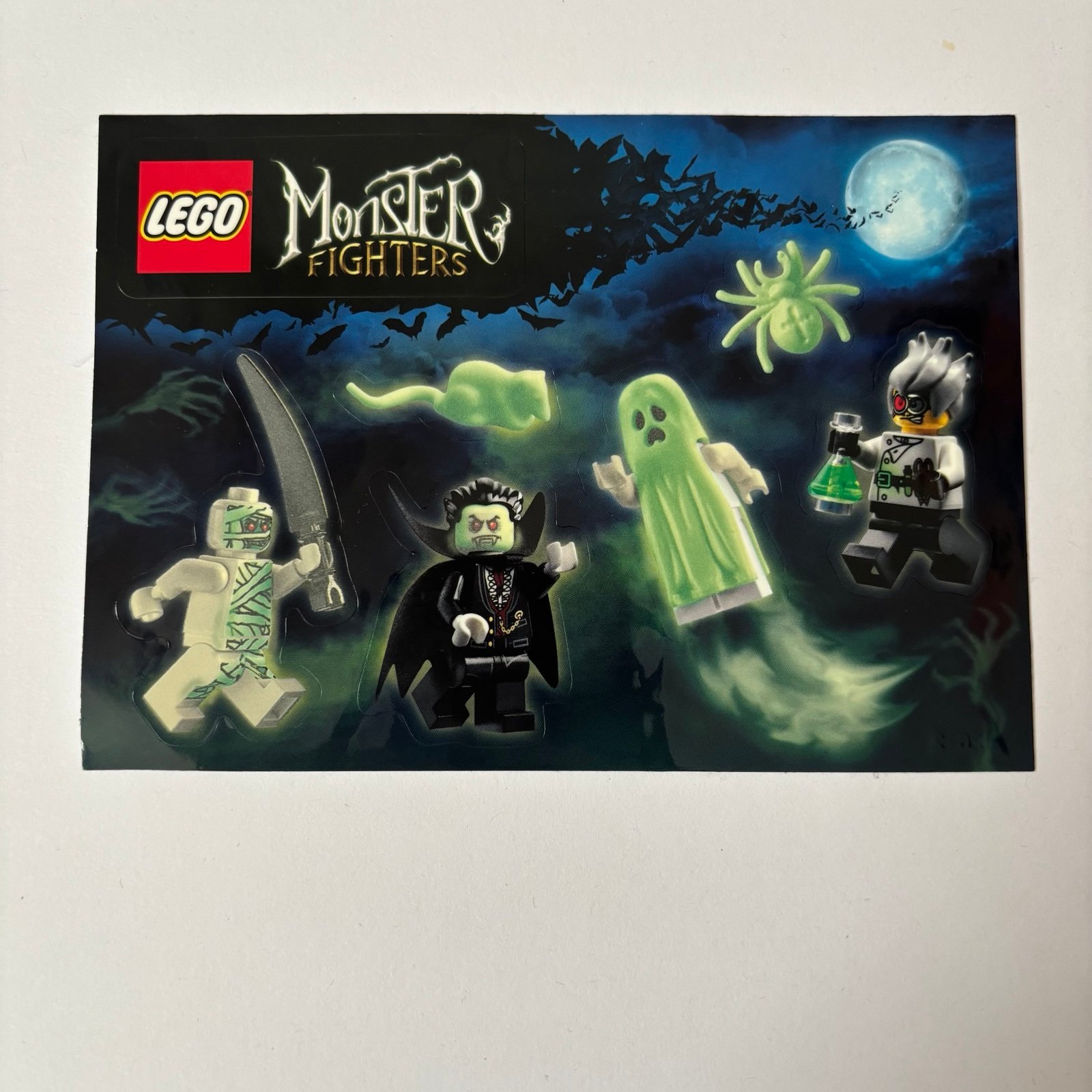 Lego Monster Fighter Sticker Sheet. Glow in the dark.