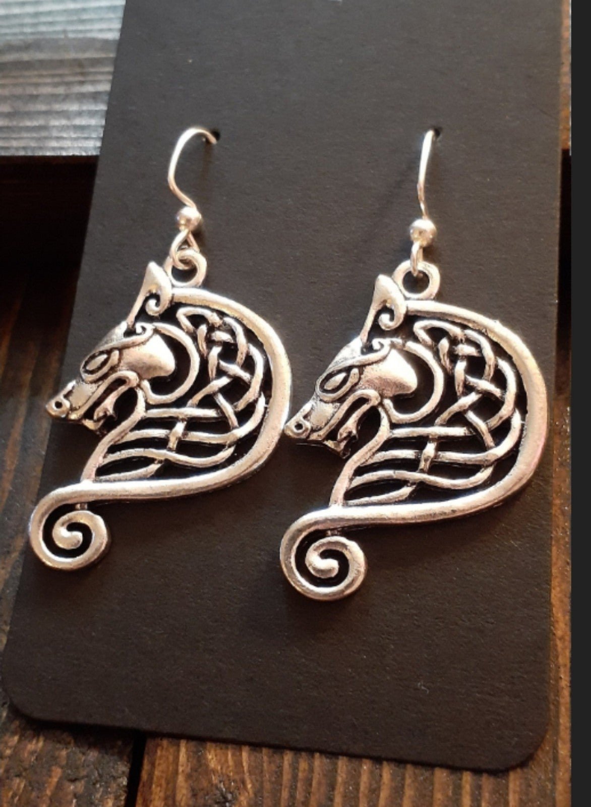 CELTIC WOLF Earrings silver 925 Viking Nordic