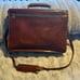 Floto leather laptop bag with dust cover