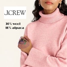 J. Crew Rose Pink Turtleneck Supersoft Yarn Sweater