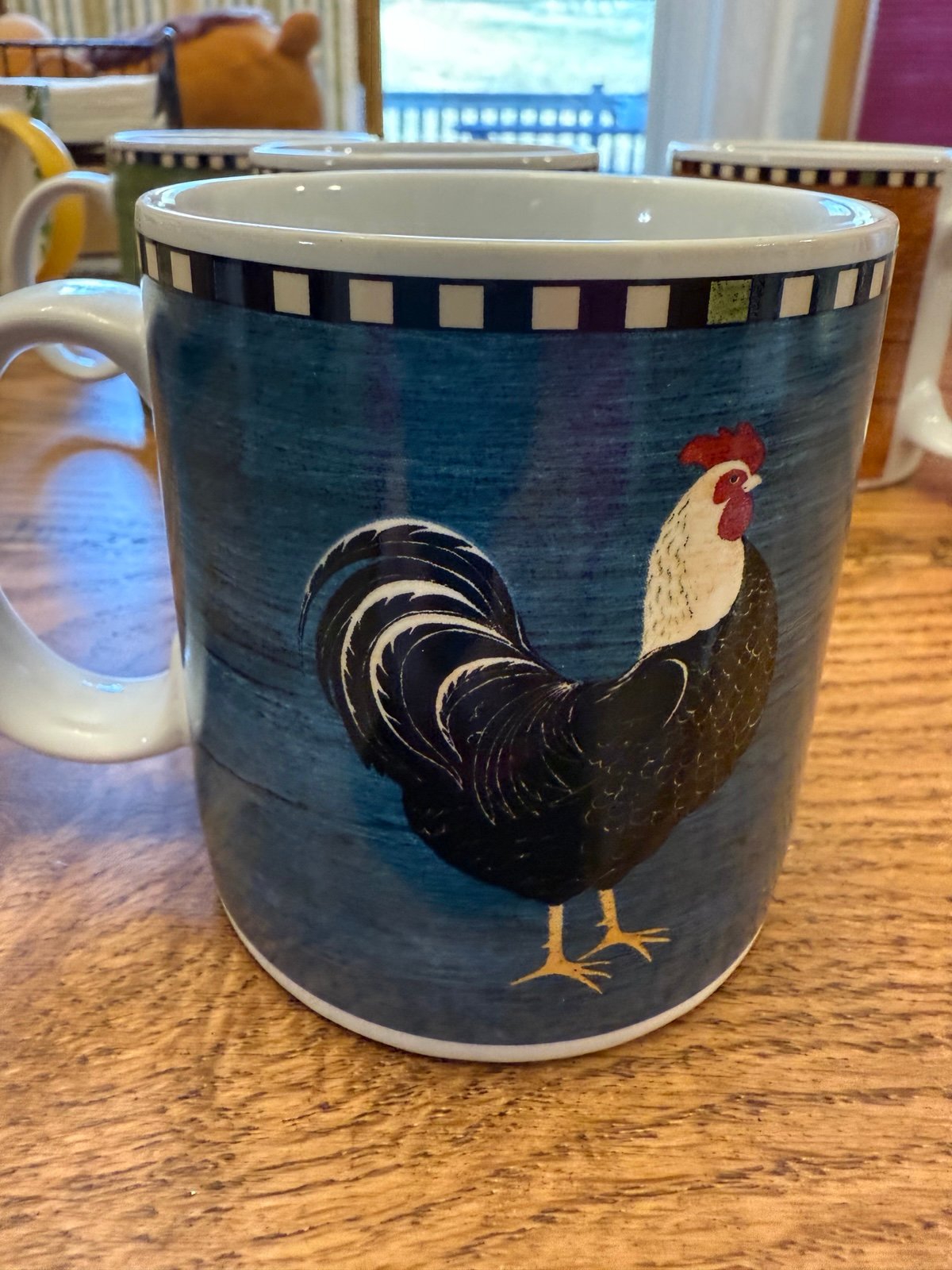 Rooster By Sakura Warren Kimble 1999 Farm Chicken Settled (4) Coffee Mug Tea Cup