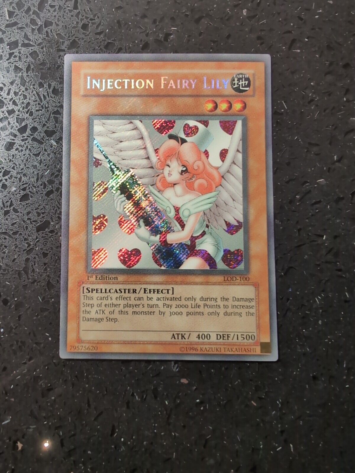 Yugioh Injection Fairy Lily LOD-100 Secret Rare 1st Edition NM