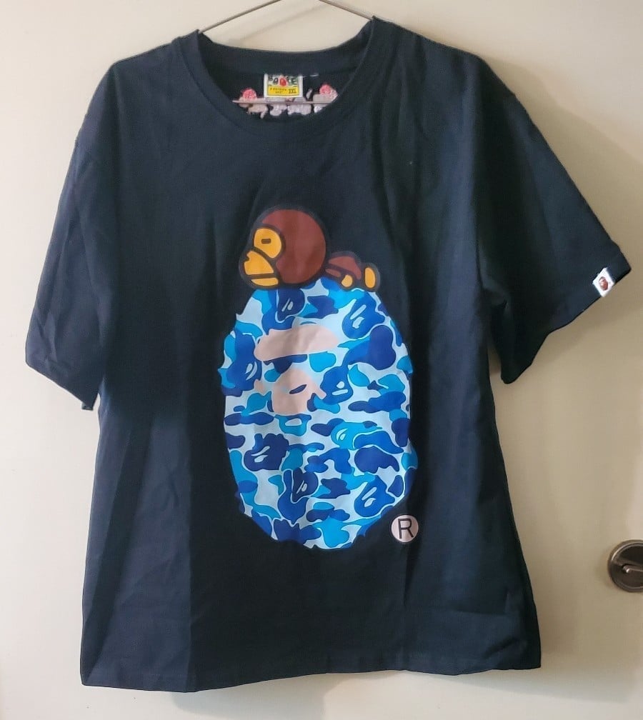 BAPE ABC Camo Crazy Front Big Ape Head Tee - 2XLarge