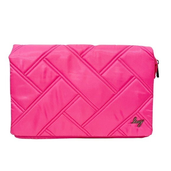 Lug Magenta Pink Huddle Quilted Shoulder Crossbody Bag