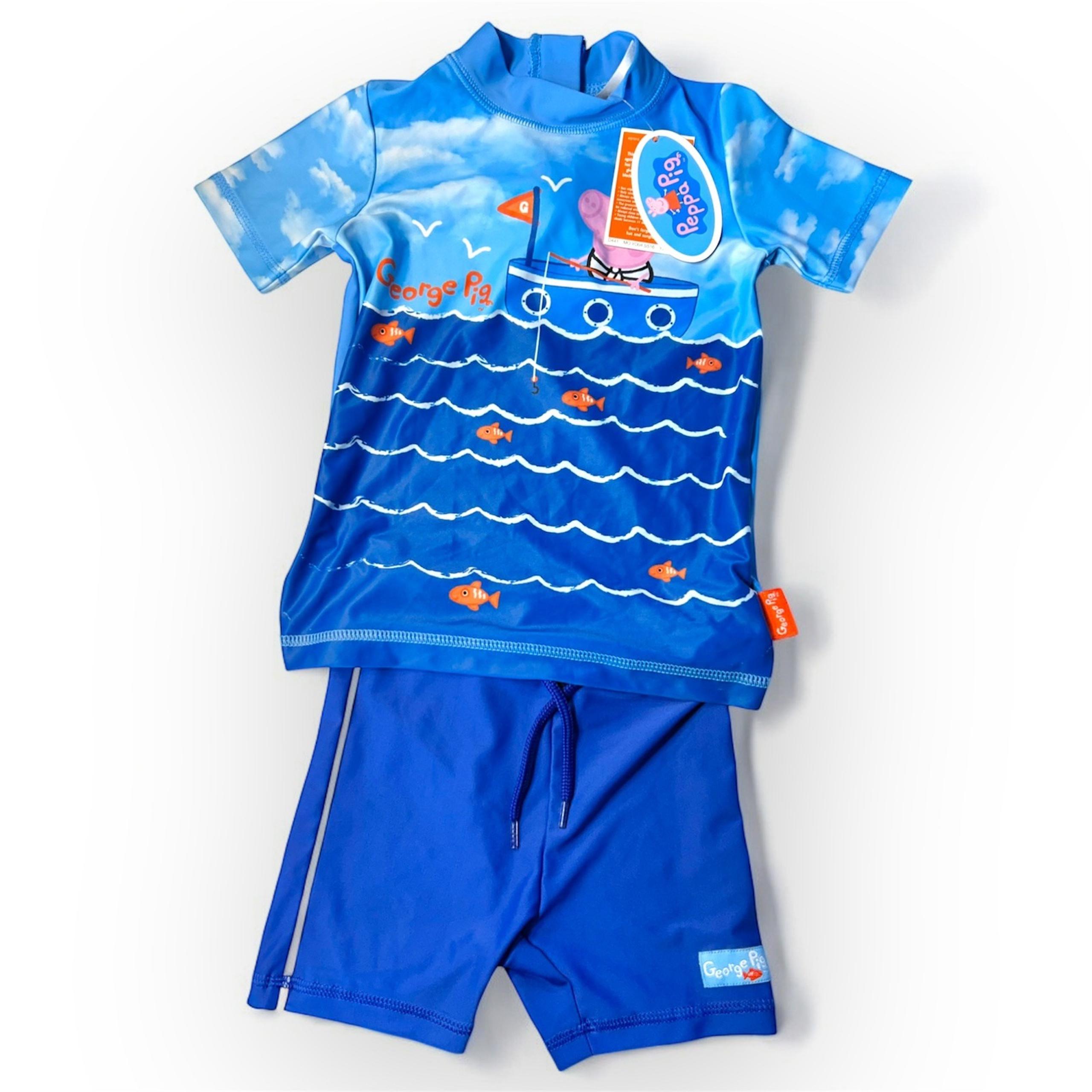 Next Boy 2 Piece Sun Protection Swim Set UPF 50 George Pig Size 2T