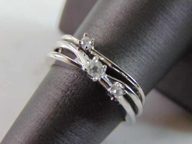 Womens 14k White Gold Diamond Ring E4108