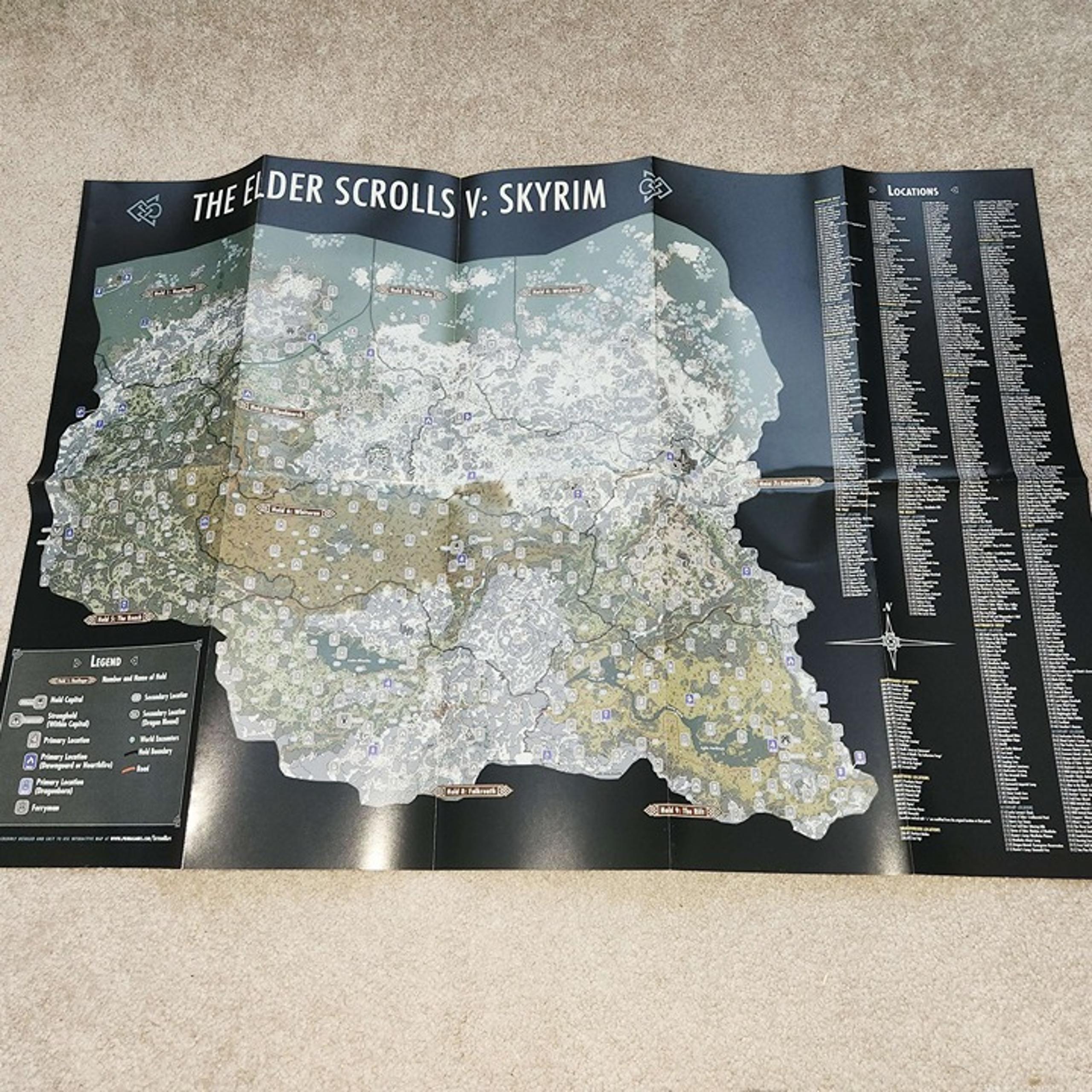 Elder Scrolls V: Skyrim || Authentic Special Edition Map Only || PC Xbox PS3 PS4