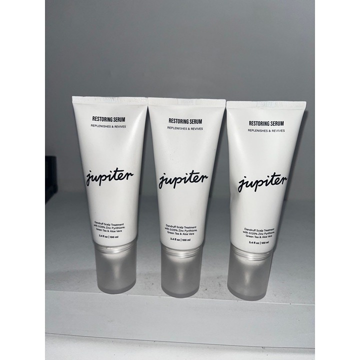 3 new Jupiter restoring serum, dandruff scalp treatment, 3.4floz each slightly d
