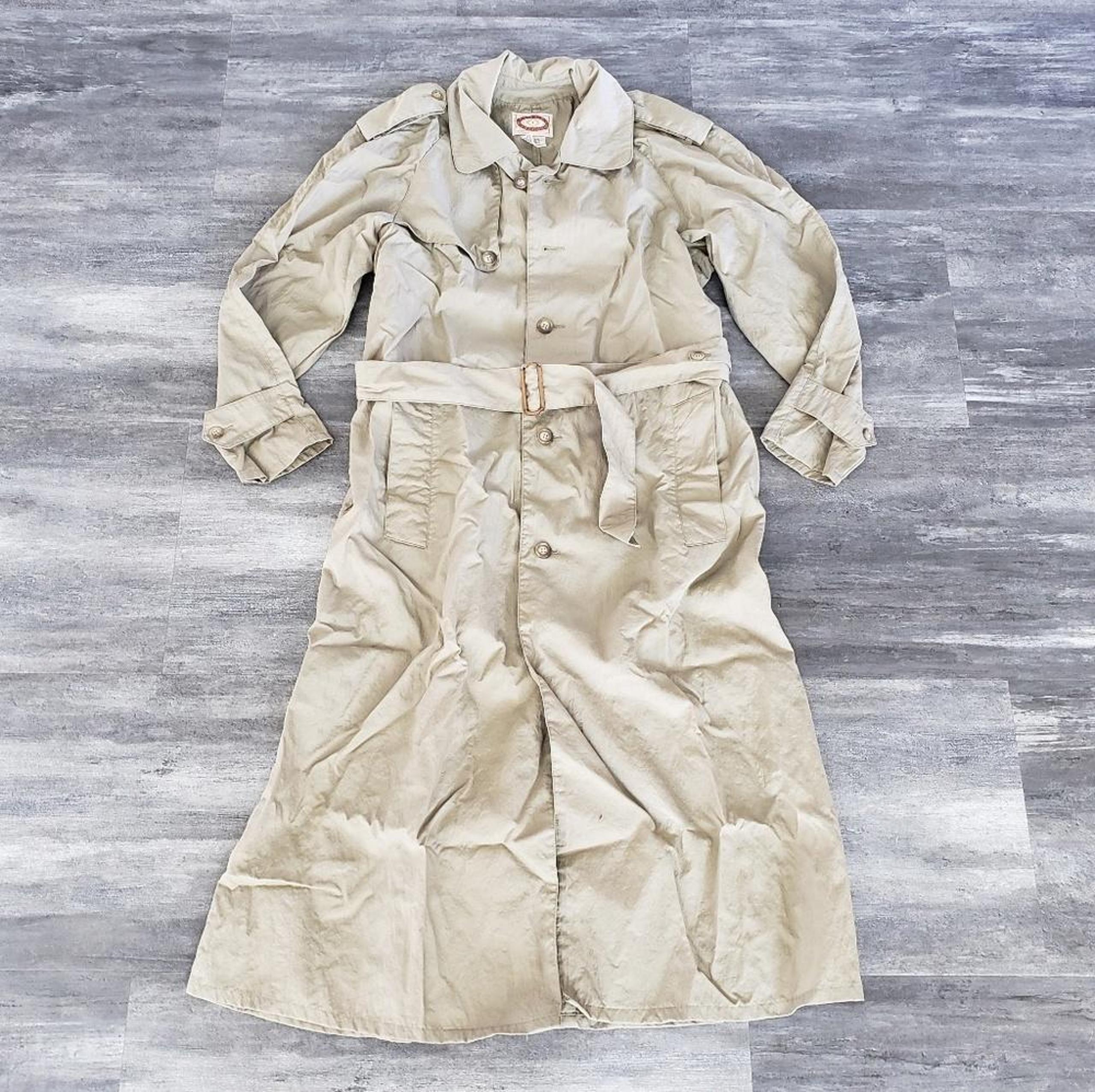 Olive Banana Republic Long Trench Coat