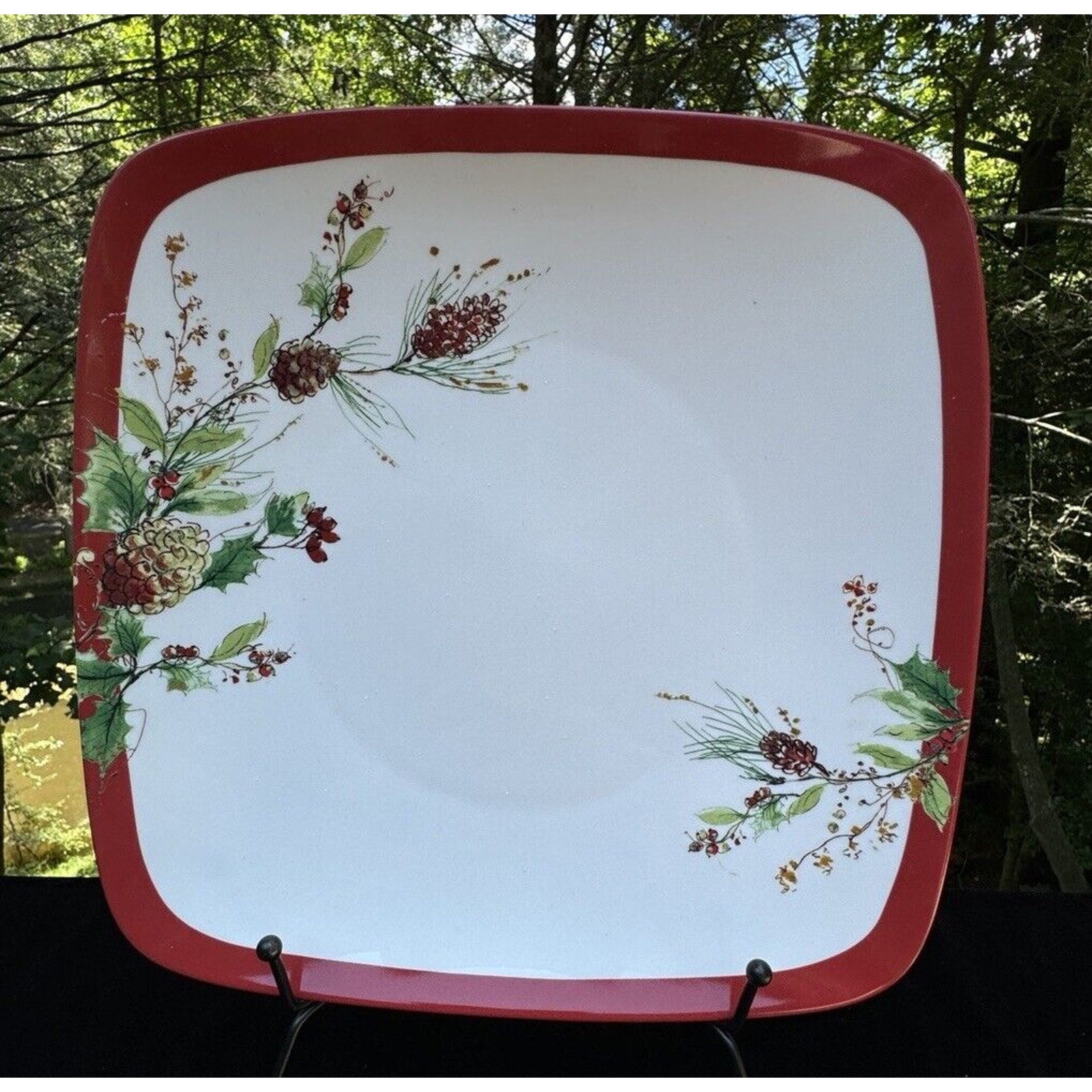 Lenox Christmas Winter Song 10.5” Square Platter Excellent Condition! Rare!