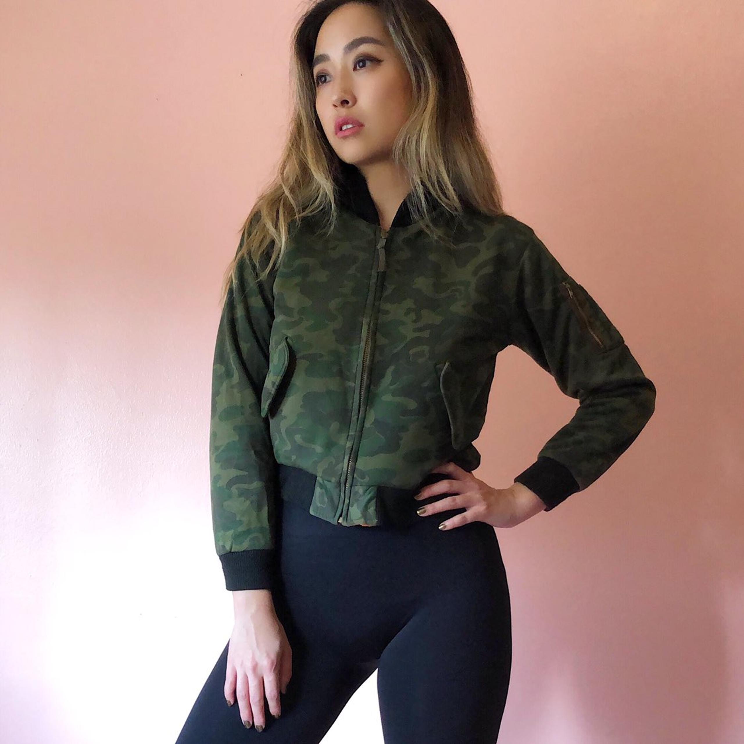 Vintage Camo Bomber Jacket