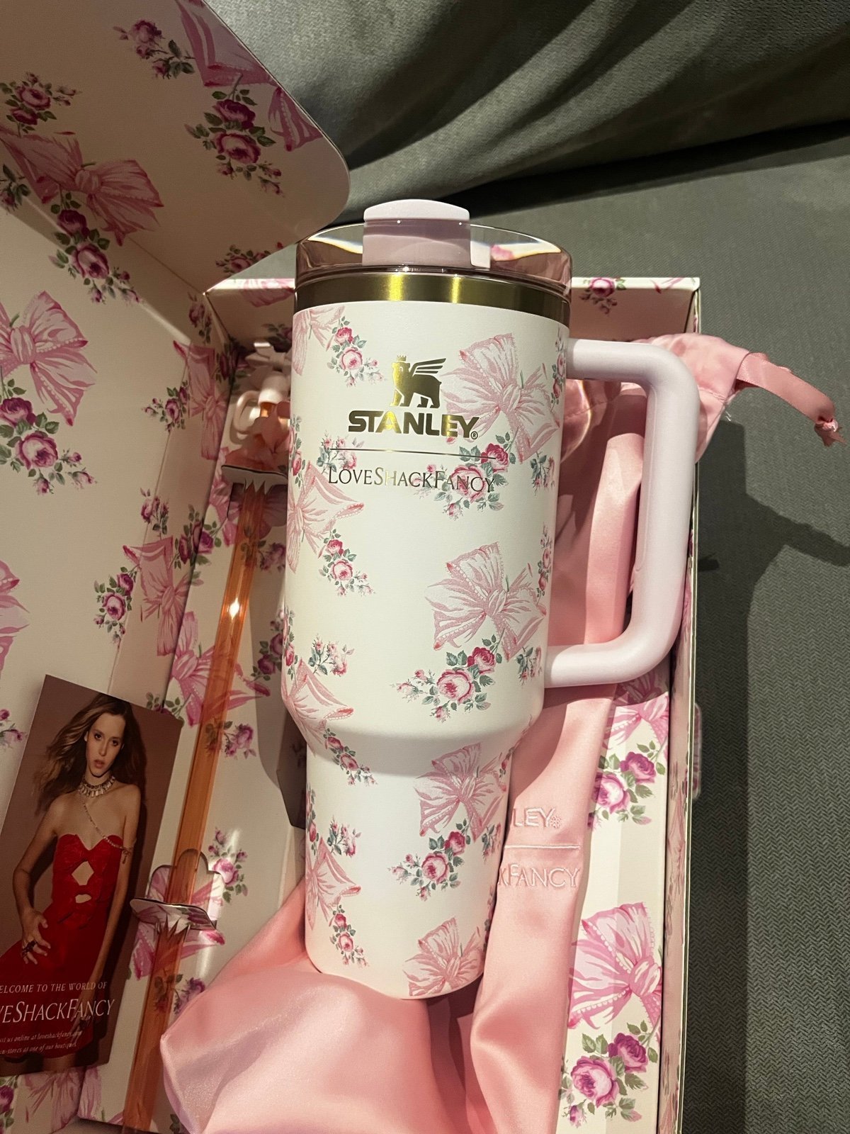 Pink 40 oz Stanley Love Shack Fancy Rosa Beaux