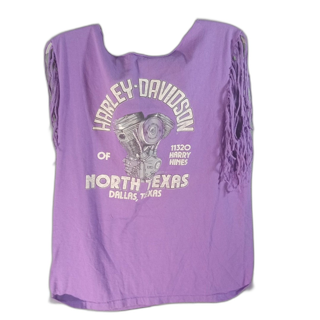 Harley-Davidson 3D Label Tank Top Vintage 1989 Dallas TX Shirt Women's Large