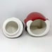 Pottery Barn Lg. Gnome Earthenware Cookie Jar 13'' H Imported Grey Hat Red Shirt