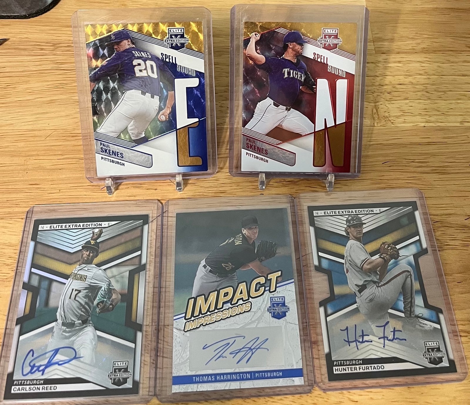 2023 Elite Extra Edition Paul Skenes RC /199 Pirates Blue Spellbound “E” SP-5