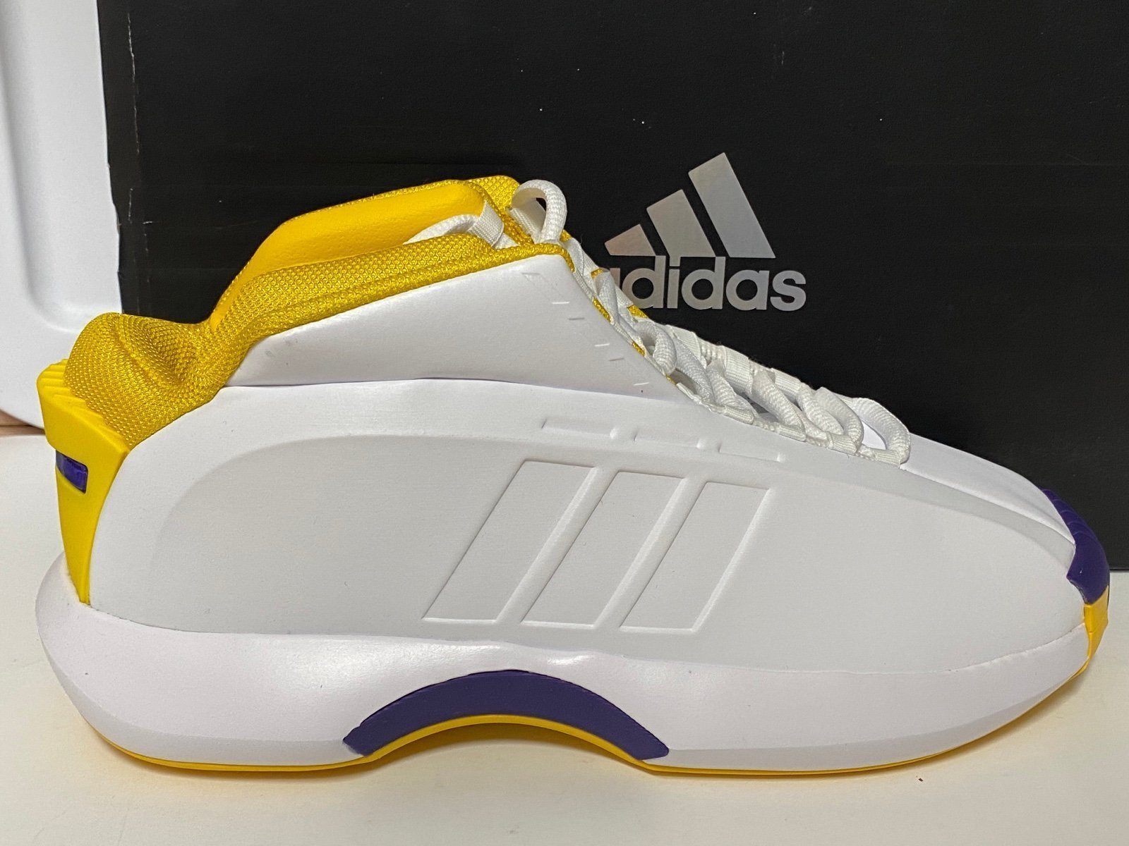 Adidas Crazy 1 Lakers Home White Yellow Men’s SZ 8.5 GY8947 Kobe Bryant DS NEW
