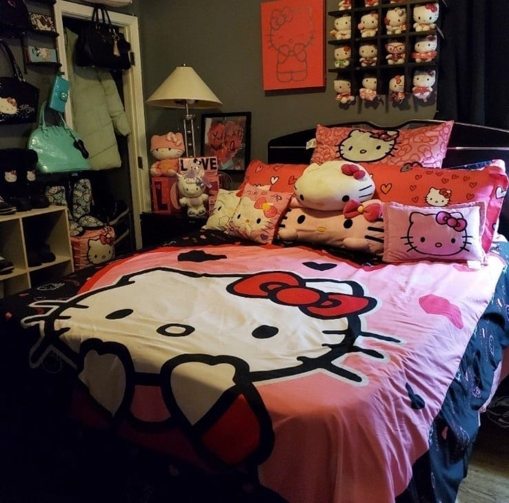 Hello kitty king duvet and 2 pillow shams