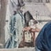 1916 Hand-colored Lithograph Causeria Francois Flameng Imprimtezie Goupil Laria