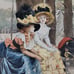 1916 Hand-colored Lithograph Causeria Francois Flameng Imprimtezie Goupil Laria