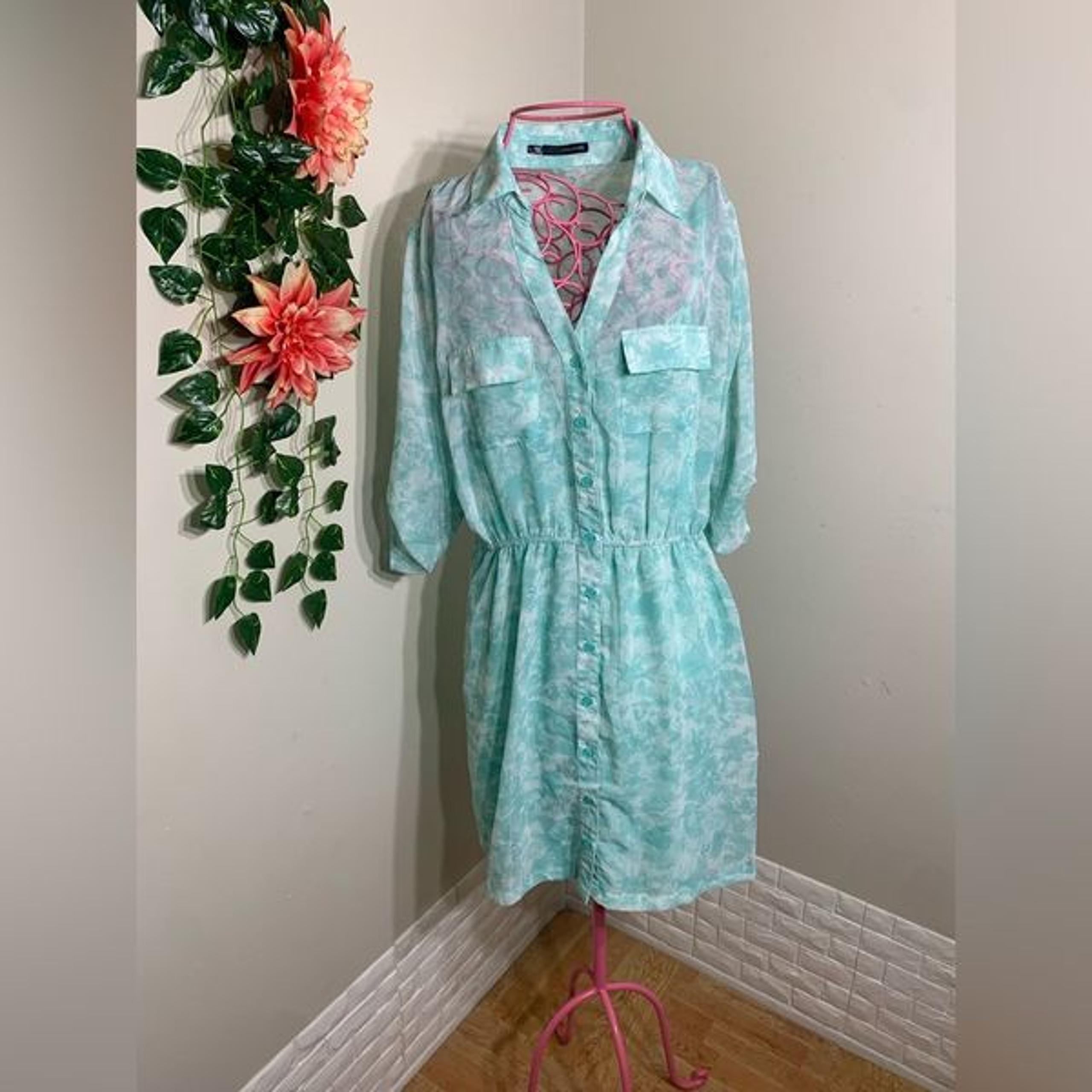 Maurices sheer button down midi dress