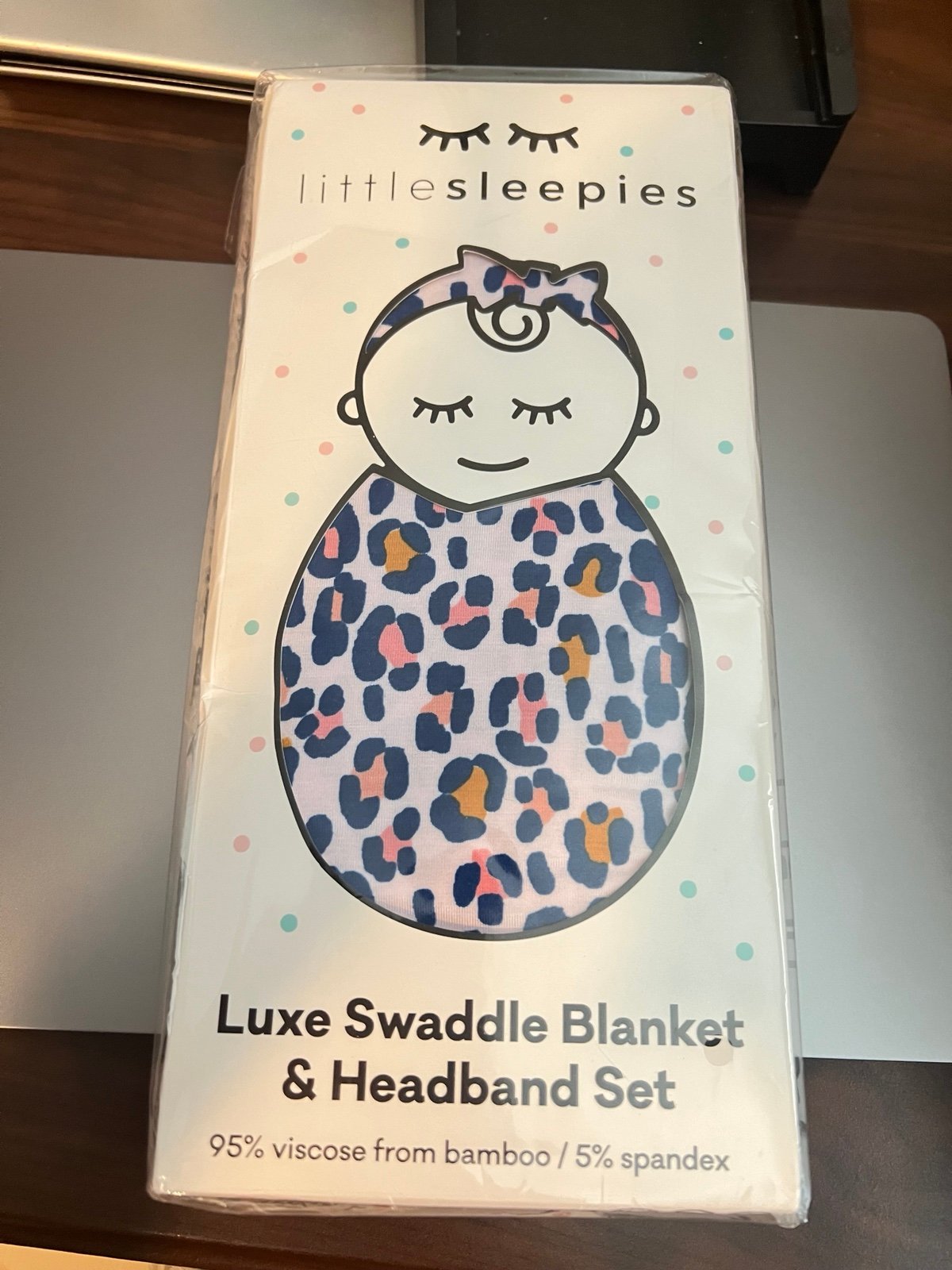 Little sleepies wild leopard swaddle nib