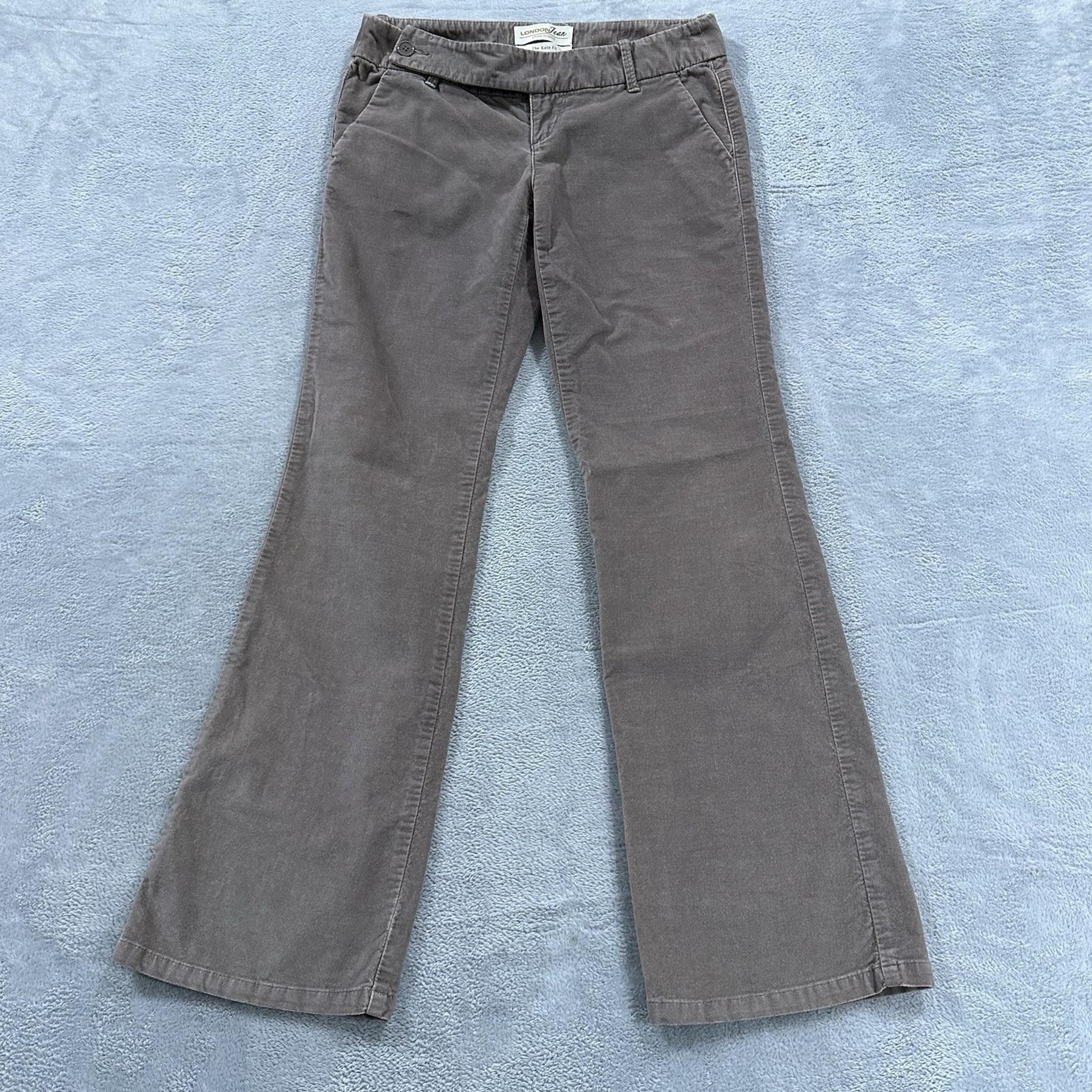 London Jean Chino Stretch Pants Women 4 Brown The Kate Fit Bootcut Corduroy Vtg