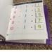 Handmade laminated math busy binder