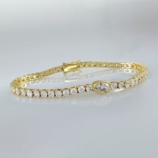 14K Gold 2ct Diamond Womens Tennis Bracelet Ladies 14 Karat Jewelry 6.5 Jewelry