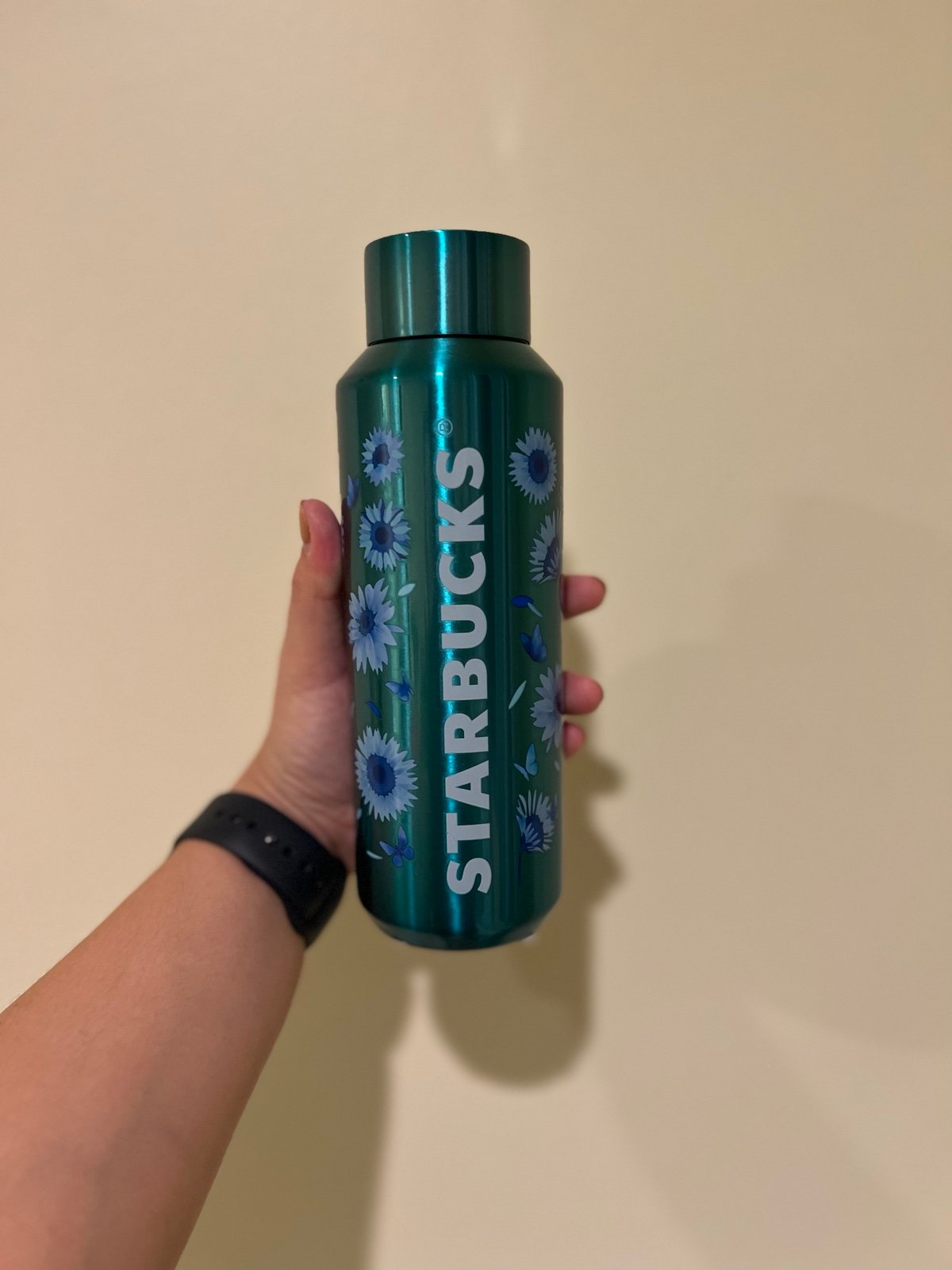 Starbucks Stainless Steel Blue Daisy Waterbottle